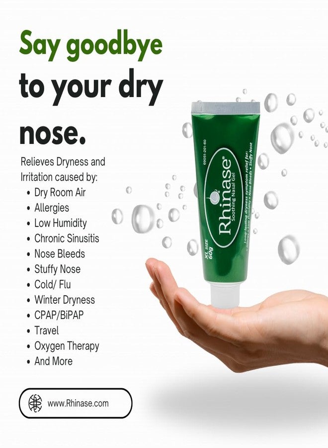 Rhinase Soothing Nasal Gel XL 60 g for Nasal Dryness from Allergy (Not Isotonic or Hypertonic), Low Humidity, Nose Bleeds, Stuffy Nose - Image 2